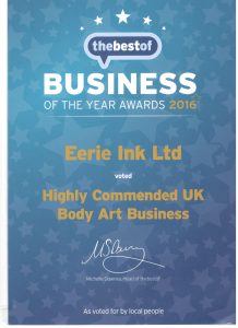 eerie ink business award 2016 Walsall